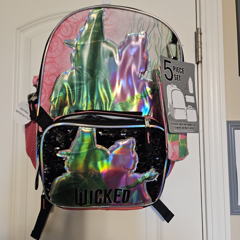 Wicked Holographic Backpack Set - Multicolor
